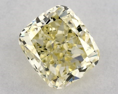 GIA 0.48 Carat Fancy Yellow-VS1 Cushion Modified Cut Diamond